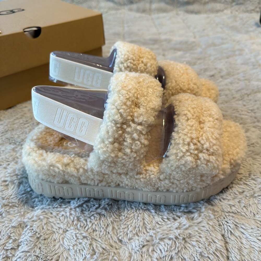UGG Oh Fluffita Fur Platform Slides